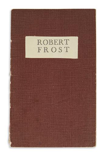 FROST, ROBERT. Group of 4 Pamphlets.